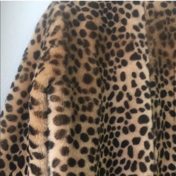 Loeffler Randall Long Cheetah Shearling Coat Small - Picture 5 of 11